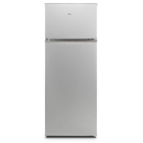 Frigider cu 2 usi LDK LF 220S, Static, 210 L, Control mecanic, Iluminare interioara, Cutie fructe/legume, H 143.5 cm, Clasa F, Argintiu, ART11913