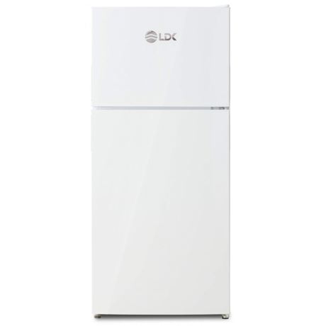 Frigider cu doua usi LDK Boreal DDW230IH, Static, 168 L, Control mecanic, Iluminare interioara, Cutie fructe/legume, H 123 cm, Clasa F, Alb, ART9842
