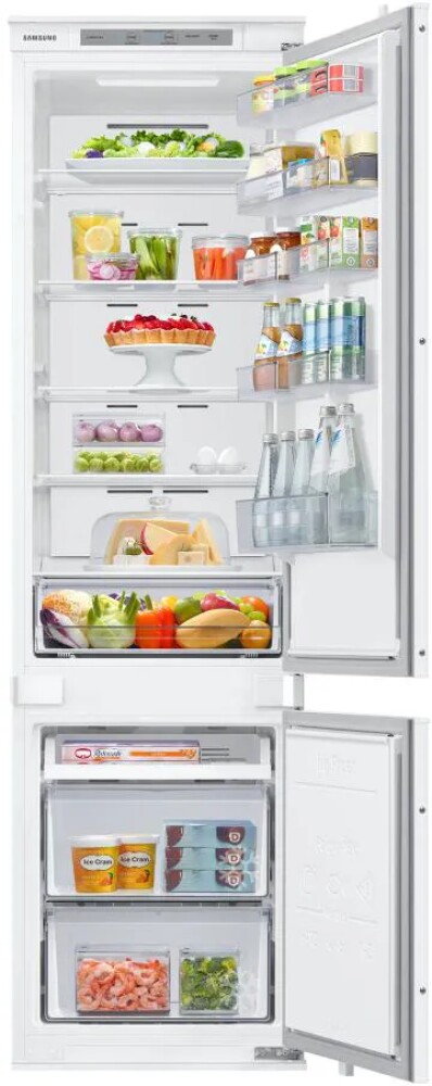 Combina frigorifica incorporabila Samsung BRB30600FWW/EF, 298l, No Frost, Twin Cooling, Cool Select+, Humidity Fresh, Clasa F, H 193.5 cm