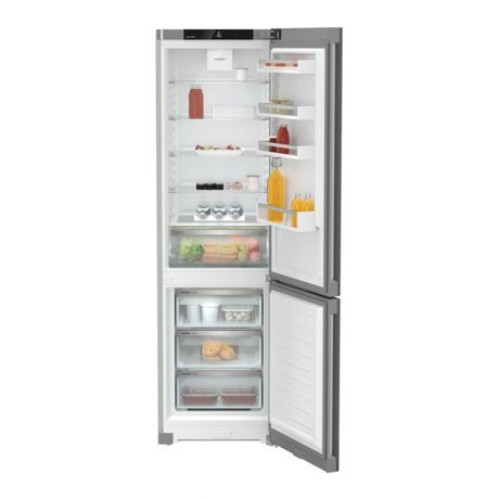 Combina frigorifica Liebherr CNsfd 5703, NoFrost, EasyFresh, 371 l, 201.5 сm, Clasa D, SteelFinish, Silver