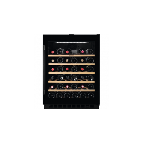 Racitor de vinuri incorporabil Electrolux EWUS052B5B, 52 sticle, Rafturi lemn, Control electronic, H 82 cm, l 59,5 cm, Culoare neagra
