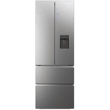 Frigider side by side Haier HFR7720DWMP, 477 litri, No Frost, Air Surround, Humidity Zone, My Zone, Dozator apa, SuperCooling, SuperFreezing, Raft sticle ,Clasa D, H 201 cm, Inox