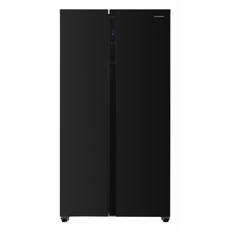 Side by side Heinner HSBS-H442NFBKE++, No Frost, 436 L, Racire/congelare rapida, Blocare acces copii, H 176,5 cm, Negru