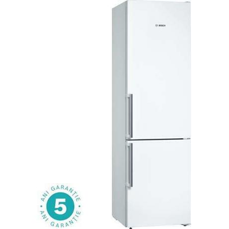 Combina frigorifica Bosch KGN39VWEQ, 368 l, NoFrost, PerfectFit, Iluminare LED, Clasa E, H 203 cm, Alb