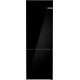 Combina frigorifica Bosch KGN49LBCF, 440 l, NoFrost, PerfectFit, Iluminare LED, Clasa C, H 203 cm, Sticla neagra