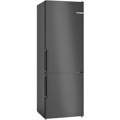 Combina frigorifica Bosch KGN49VXDT, 440 l, NoFrost,Clasa D, H 203 cm, Black Inox AntiAmprenta