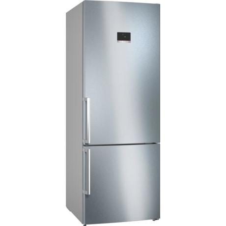 Combina frigorifica Bosch KGN56XIDR, 508 l, NoFrost, PerfectFir, Iluminare LED, Clasa D, H 193 cm, Inox AntiAmprenta