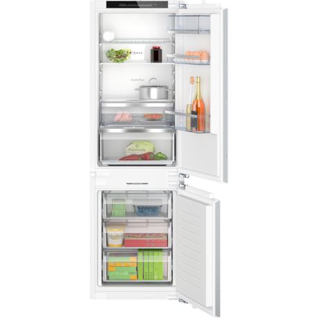 Combina frigorifica incorporabila Neff KI7863DD0, No Frost, 260 l, Clasa energetica D,  super-răcire, super-congelare cu deconectare automata, Touchcontrol - Electronic, afişaj exterior, iluminare LED, 1 sertar FreshSafe cu regulator de umiditate si  1 sertar FreshSafe  0°C, H 177 cm