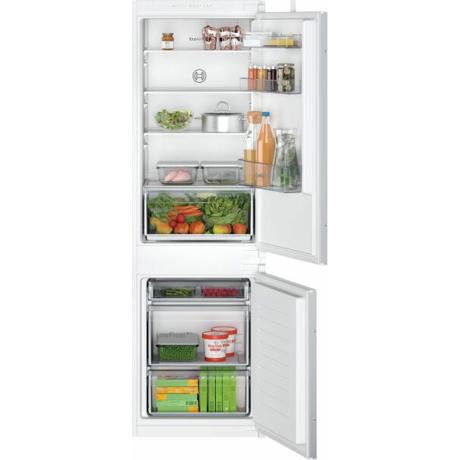 Combina frigorifica incorporabila Bosch KIV86NSE0, 267 l, Low Frost, EcoAirflow, Iluminare LED, Clasa E, H 177.5 cm