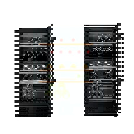 Vitrina de vinuri Bosch KUW21AHG0, 120 l, 44 sticle, Iluminare LED, Doua circuite de racire, Clasa G, 82 cm, Negru
