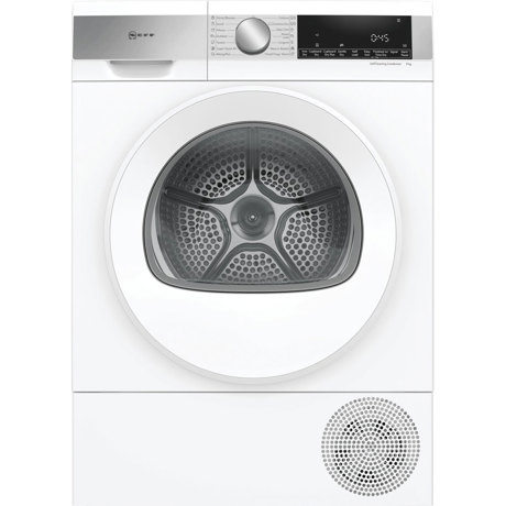 Uscator de rufe Neff R8680X0EU, 9 kg, Clasa energetica A++, Pompa de caldura,  AutoDry Technology, design AntiVibration, Sensitive Drying System, SelfCleaning Condenser, Afişaj LED