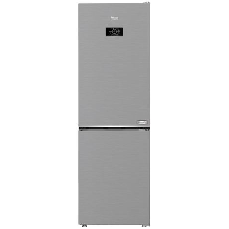 Combina frigorifica Beko B5RCNA365HXB, No Frost, 316 l, AeroFlow, HarvestFresh, Display tact control, Compresor ProSmart Inverter, Clasa D, H 186.5 cm, Metal look