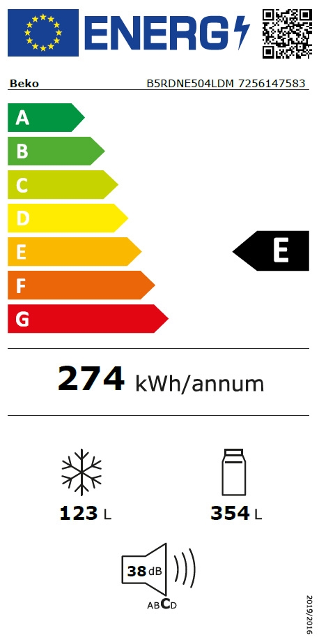 Frigider cu doua usi Beko B5RDNE504LDM