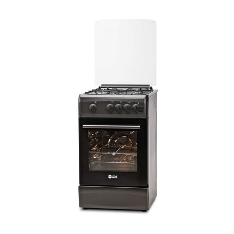 Aragaz LDK 5060 GRAI MAT BLACK RMV NG, Gaz, 4 arzatoare, Aprindere electrica, Siguranta plita/cuptor, 46 L, Grill, Rotisor, Capac sticla, 50x60 cm, Negru mat, ART6624