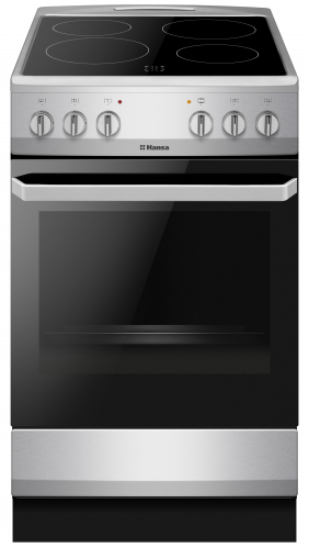 Aragaz Hansa FCCX580009, electric, 4 zone de gatit, cuptor 65 l, argintiu