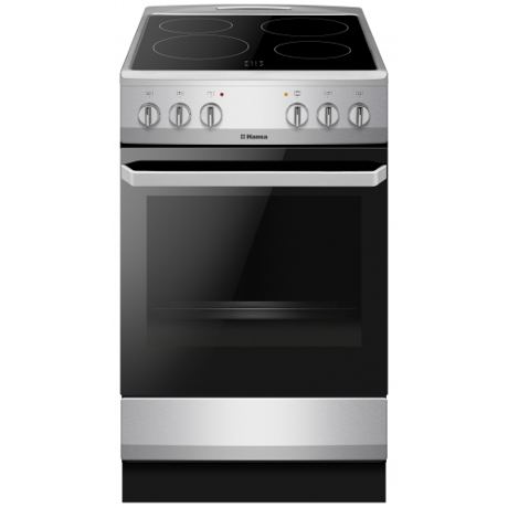 Aragaz Hansa FCCX580009, electric, 4 zone de gatit, cuptor 65 l, argintiu