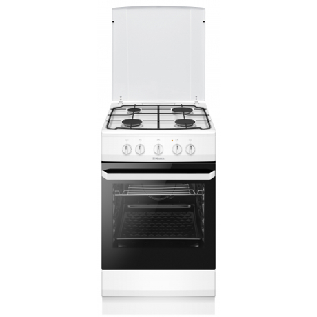 Aragaz Hansa FCGW510009D1, Gaz, 4 arzatoare, Capac metalic, 50x60 cm, Alb