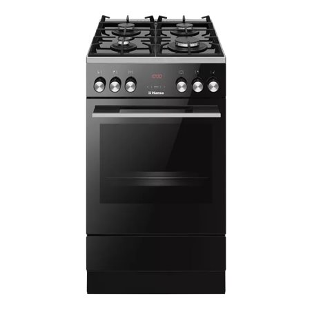 Aragaz mixt HANSA FCML59325, 4 arzatoare, grill, negru