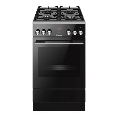 Aragaz mixt HANSA FCML59325, 4 arzatoare, grill, negru
