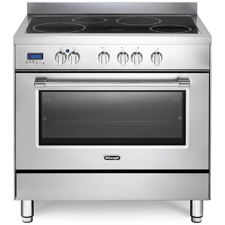 Aragaz profesional DeLonghi PRO 96 MX IN ED, 4 plite cu inductie, cuptor multifunctional electric, 900 x 600 x 850 mm, Inox