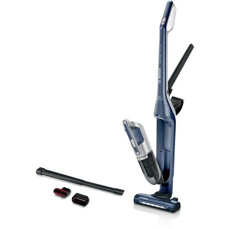 Aspirator cu acumulatori Bosch BCH3K2851, Serie 4, multifunctional 2in1, Tehnologia litiu-ion de la Bosch, Filtru lavabil, Perie AllFloor Power cu LED-uri, Royal blue metallic