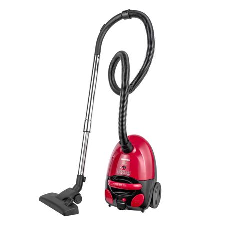 Aspirator cu sac Daewoo RC-230R-3, 700 W, Sac hartie 2 l, Control putere variabil, Tub telescopic, Rosu