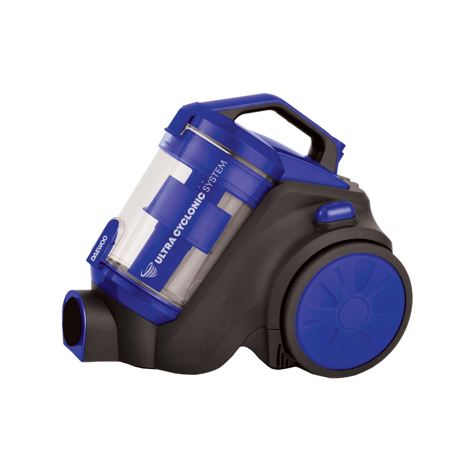 Aspirator fara sac Daewoo RCC-120B-1, 800 W, Recipient colectare 1.5 L, Aspiratie ciclonica, Albastru/Negru