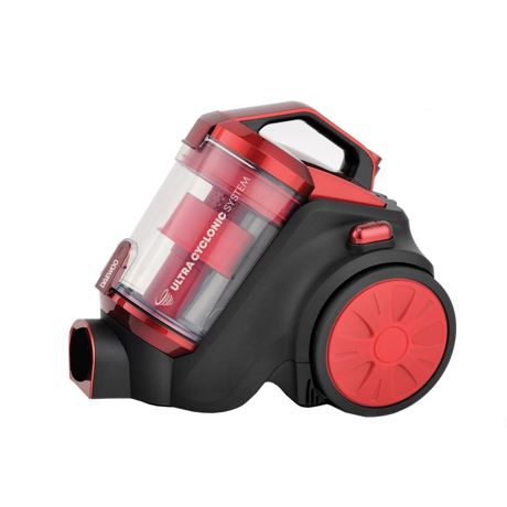 Aspirator fara sac Daewoo RCC-120R-1, 800 W, Recipient colectare 1.5 L, Aspiratie ciclonica, Rosu/Negru