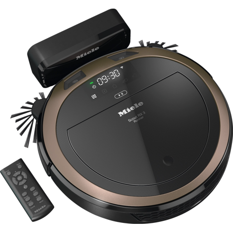 Robot de aspirare Miele Scout RX3 Runner, 30W, Sistem de navigare 3D, 71 dB, Recipient praf 0.4 l, Autonomie 120 min, Bronz perlat