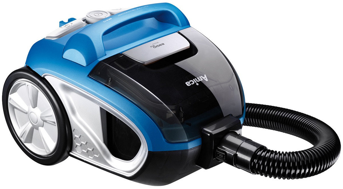 Aspirator fara sac Amica Bagio Eco VM 3041, 900 W, 1.5 l, Albastru