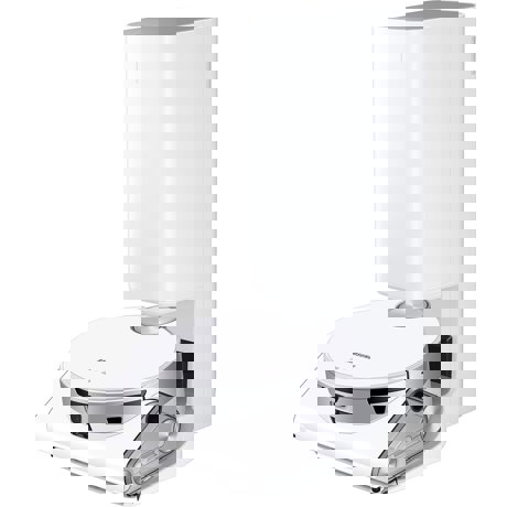 Robot de aspirare Samsung Jet Bot AI VR50T95735W/GE, 170W, Monitorizare video, Recunoastere obiecte AI, LiDar, Senzor 3D trepte, Statie de colectare Clean Station, Motor Digital Inverter, Select & Go, No go Zone, Alb