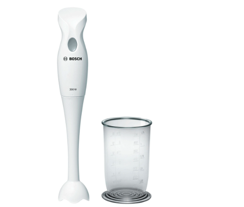Blender de mana Bosch MSM6B150, 300 W, Vas gradat, 1 viteza, Alb