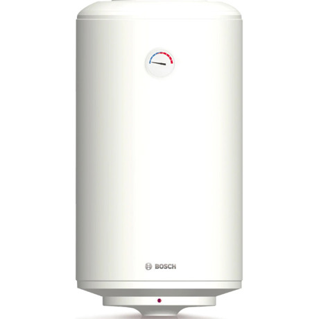 Boiler electric Bosch TR1000T 50 B, reglare automată a temperaturii, rezistență electrică imersată de 1500 W, cu racorduri în partea inferioară. Volum = 50l / Clasă eficiență energetică C