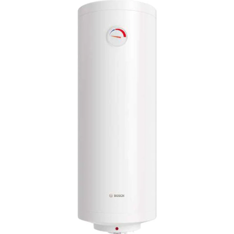 Boiler electric Bosch TR1000T 50 SB, reglare automată a temperaturii, rezistență electrică imersată de 1500 W, cu racorduri în partea inferioară, Volum = 50l  / Clasă eficiență energetică C