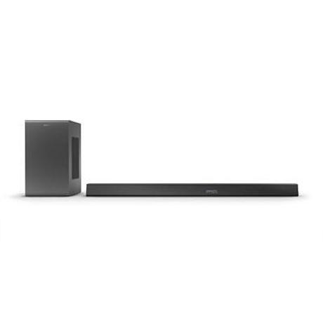 Soundbar Philips TAB8905/10, 600 W max., Subwoofer wireless, 3.1.2 CH, Dolby Atmos®, Compatibil cu DTS Play-Fi, Se conectează la asistenţi vocali, Negru