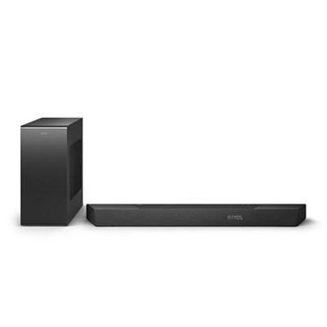 Soundbar Philips TAB8907/10, 720 W max. Subwoofer wireless, 3.1.2 CH, Dolby Atmos, Play-Fi, Se conectează la asistenţi vocali