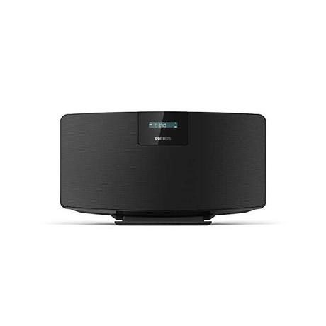 Microsistem audio Philips TAM2505/10, 10W, Bluetooth, Radio, Intrare audio, Afişaj clar, Alarma, Telecomanda, Negru