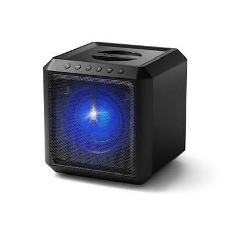 Boxă bluetooth pentru petreceri cu lumini disco Philips TAX4207/10, 50 W RMS. 100 W putere max. de ieşire, Baterie reîncărcabilă, Negru