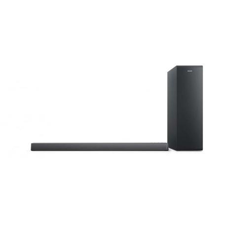 Soundbar Philips TAB6305/10, Subwoofer wireless 2.1 CH, Dolby Audio, 140 W, HDMI ARC, Negru