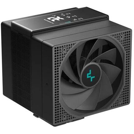 Cooler Procesor DEEPCOOL ASSASIN IV VC VISION NEGRU, marime heatsink 140x110x160mm, un ventilator, viteza ventilator 500-1800 RPM +/- 10%, Airflow: 61.25 CFM,  Suport AMD: AM4/AM5, suport INTEL: LGA 1700/1200/1151/1150/1155/2011-v3/2011/2066, nivel de zgomot: 22.6 dBA