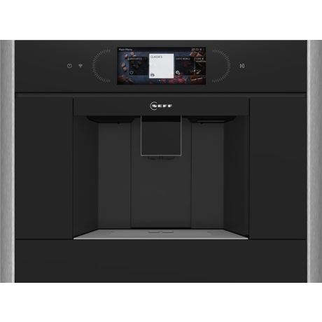 Espresor incorporabil Neff CL4TT11N0, pompa 19 bari, rezervor lapte integrat, Cappuccino, Ceai, Coffee, Espresso, Hot milk, Latte Macchiato, Afisaj TFT
