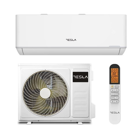 Aer conditionat Tesla TT34TP21W-1232IAWT, 12000 BTU, Clasa A++, Inverter, Incalzire, Turbo, I Feel, Functie Antifungica, Autocuratare, Timer, Filtru lavabil, flux aer 3D, Incalzire unitate externa, R32, Wi-Fi, afisaj LED ascuns