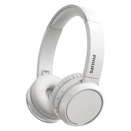 Căşti wireless supraauriculare Philips TAH4205WT/00, Difuzoare de 32 mm, Pliere compactă, Până la 29 de ore de redare