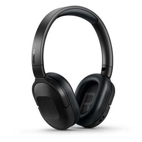 Căşti wireless supraauriculare Philips TAH6506BK/00, Difuzoare puternice din neodim (32 mm), Subţiri şi uşoare, Conectivitate multipunct Bluetooth, 30 de ore de redare, 25 de ore cu anularea activă a zgomotului