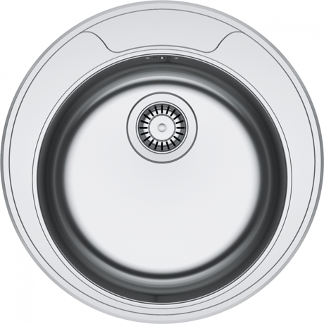 Chiuveta Franke Rotondo Inox ROX 610 101.0714.034, Cuvă (fără picurător), 510x510x170