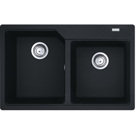 Chiuveta Franke Urban UBG 620-78, Fragranite, 78x50 cm, 2 cuve, Matte Black 114.0687.311