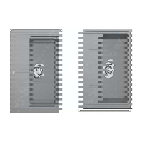 Chiuveta Franke Fragranite Basis BFG 611-62 Stone Grey 114.0699.179, 620x500x200mm, 1 cuva si picurator