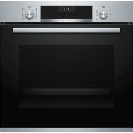 Cuptor incorporabil Bosch Serie 6 HBA5577S0, Electric, 71 l, 7 functii, AutoPilot10 - 10 programe automate, EcoClean Direct (3), LCD, TouchControl si butoane retractabile, 1 suport telescopic, Termometru pentru carne SinglePoint, Inox