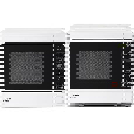 Cuptor cu microunde Toshiba MM-EM20PWH, volum 20L, 800W, 6 functii gatire presetate, 11 niveluri putere, Timer, Afisare ceas, iluminare LED, functie blocare copii, Alb