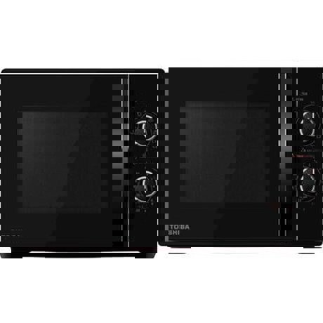 Cuptor cu microunde Toshiba MWP-MG20PBK, volum 20L, control mecanic, 700W, 5 niveluri putere, functie grill, iluminare LED, decongelare, negru
